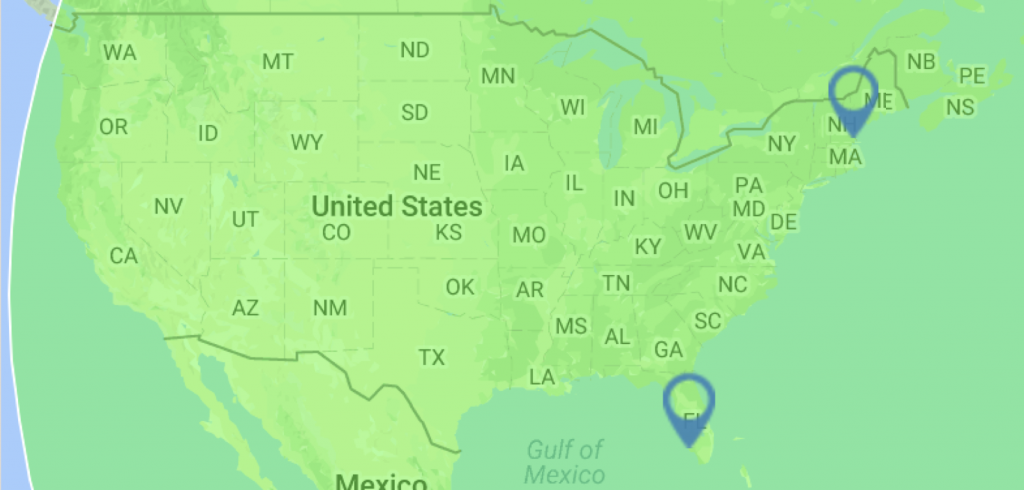 Reliable Movers Coverage Map