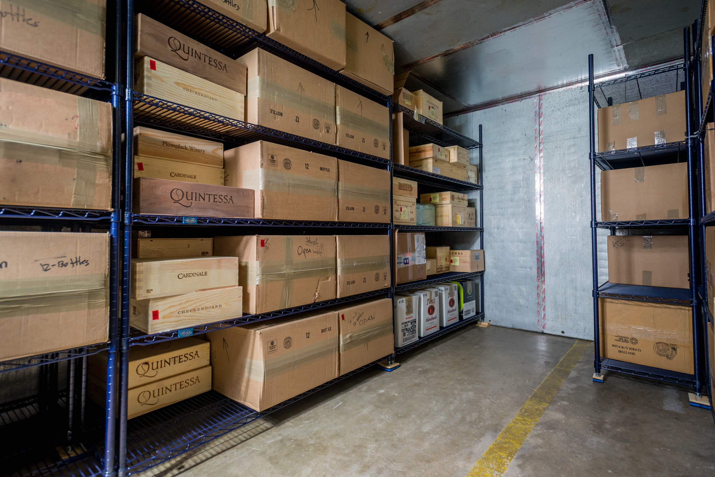 A line of professional William C. Huff moving trucks prepared for large-scale residential or commercial relocation services